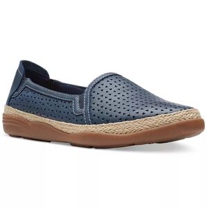 Clarks Women's Elaina Ruby Slip-On Espadrille Flats.
